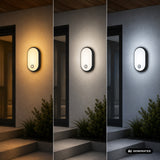 Maclean LED-lamp met bewegingssensor, PIR-sensor, zwart, 10 W/15 W/18 W, IP65, instelbare kleurtemperatuur 3000/4000/6000 K, MCE534 B