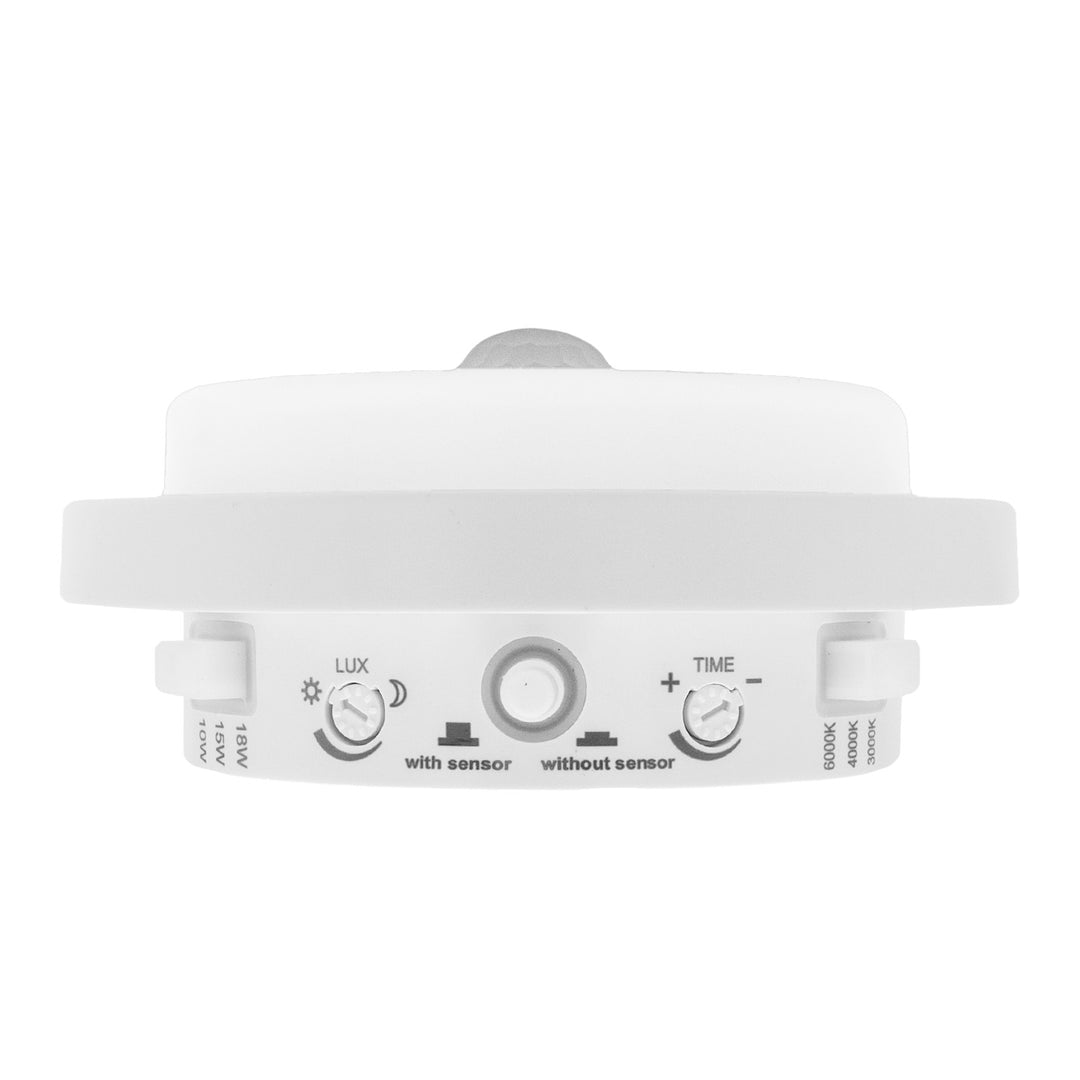 Maclean LED-lamp met bewegingssensor, PIR-sensor, wit, 10 W/15/18 W, IP65, instelbare kleurtemperatuur 3000/4000/6000 K, MCE534 W