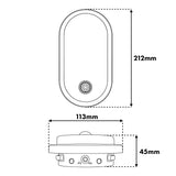 Maclean LED-lamp met bewegingssensor, PIR-sensor, wit, 10 W/15/18 W, IP65, instelbare kleurtemperatuur 3000/4000/6000 K, MCE534 W
