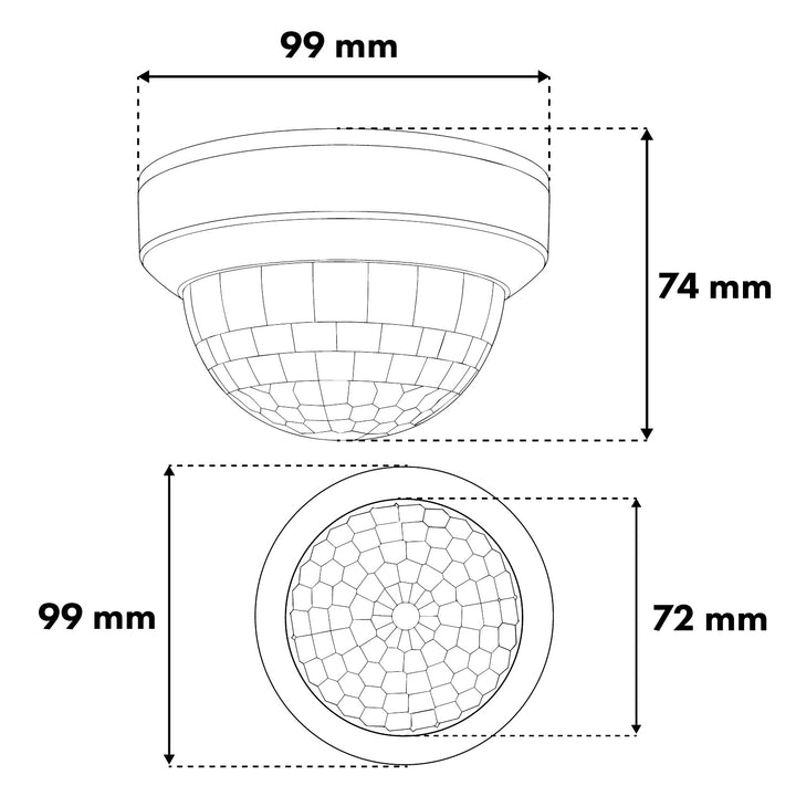 Maclean PIR-aanwezigheidssensor, opbouwmontage, bereik 10x40 m, 1000 W/2000 W, 220-240 V AC, 50/60 Hz, MCE823