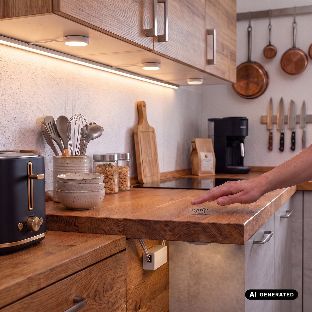 Maclean inbouw-aanraakschakelaar, <40 mm, 110-240 V AC, max. belasting 600 W voor LED, MCE824