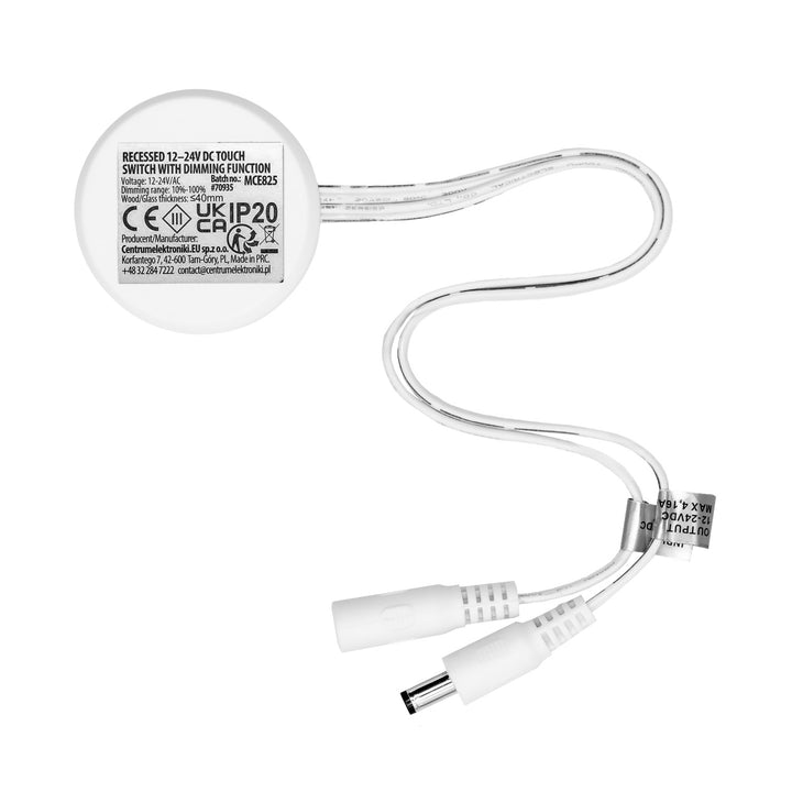 Maclean inbouw-touchtaster, <40 mm, 12-24 V DC, max. belasting 48/96 W, MCE825