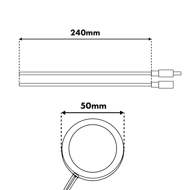 Maclean inbouw-touchtaster, <40 mm, 12-24 V DC, max. belasting 48/96 W, MCE825