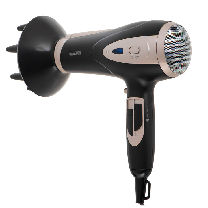 Mesko haardroger, ionisatiefunctie, diffuser, vermogen 2200 W, zwart, MS 2287