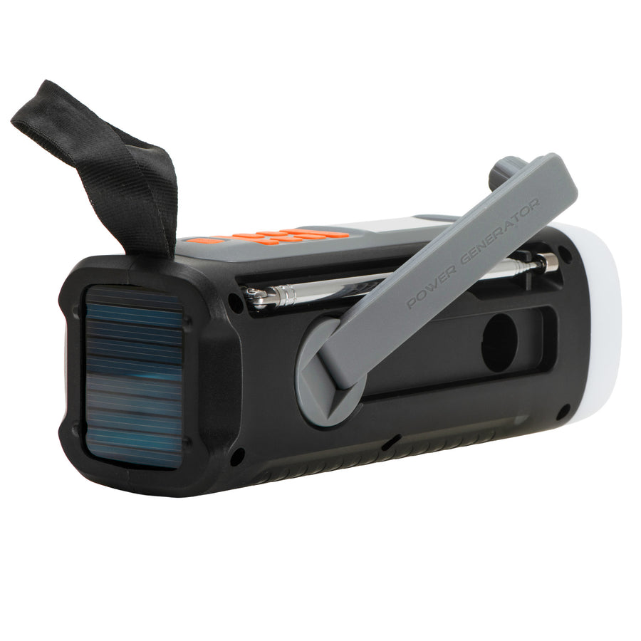 Adler noodradio, met zonnepaneel, handkruk en powerbank, Bluetooth 5.0, 4W LED-zaklamp, 4500 mAh, AD 1920