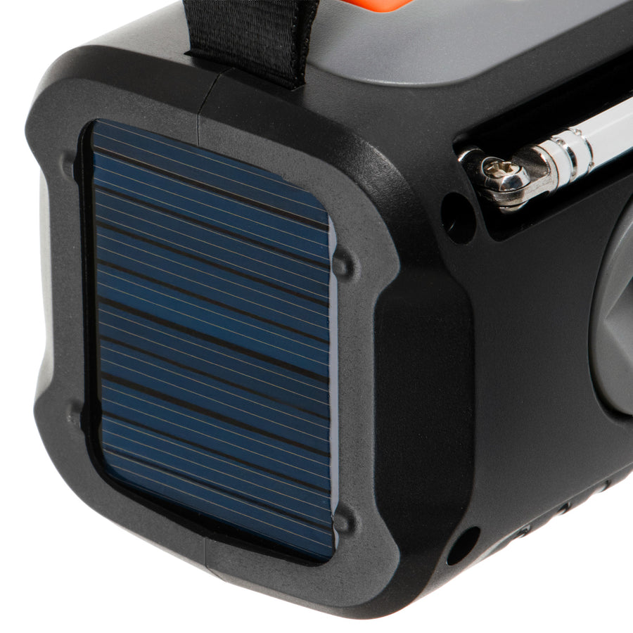 Adler noodradio, met zonnepaneel, handkruk en powerbank, Bluetooth 5.0, 4W LED-zaklamp, 4500 mAh, AD 1920