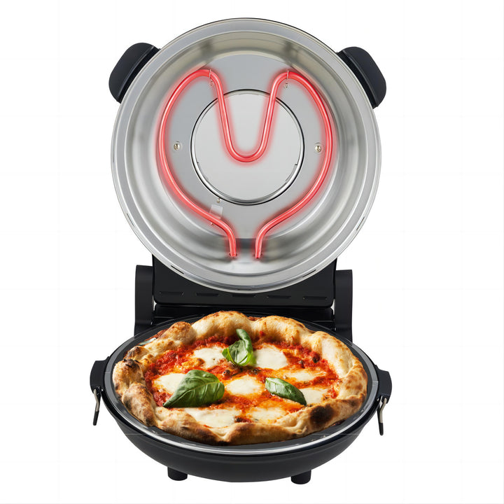 Adler pizzaoven, temperatuurregeling tot 400 °C, keramische steen, twee verwarmingselementen, AD 6314