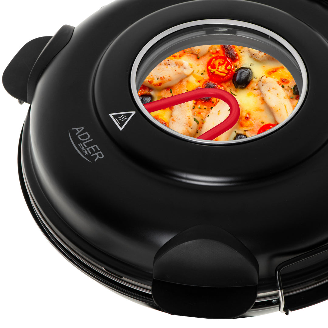 Adler pizzaoven, temperatuurregeling tot 400 °C, keramische steen, twee verwarmingselementen, AD 6314
