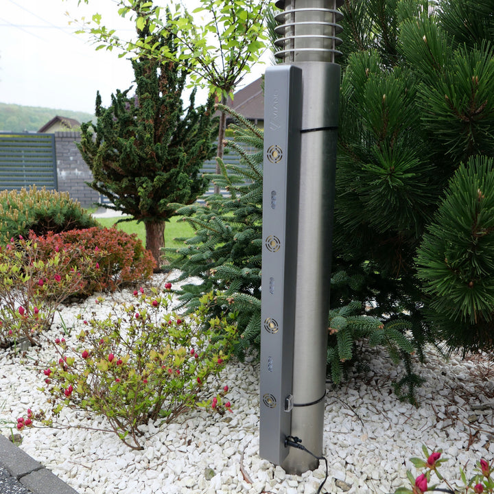 Afschrikmiddel voor knaagdieren, marters, muizen, ratten, wezels Viano, drie stroboscooppanelen, vier luidsprekers, Long Strob