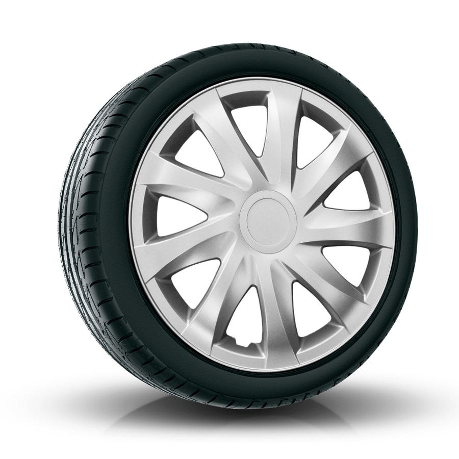 Universele wieldoppen 13'' NRM Draco zilver 4 stuks