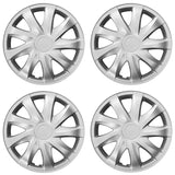 Universele wieldoppen 13'' NRM Draco zilver 4 stuks