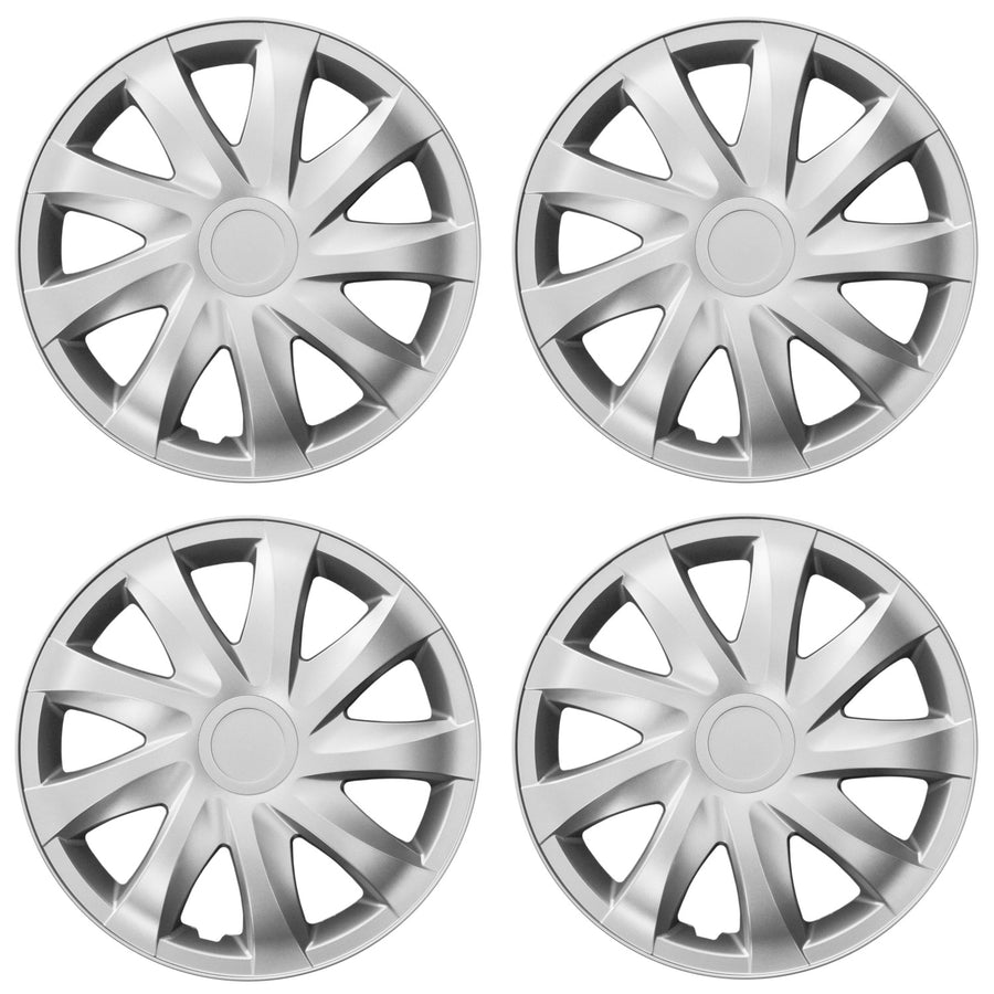 Universele wieldoppen 13'' NRM Draco zilver 4 stuks