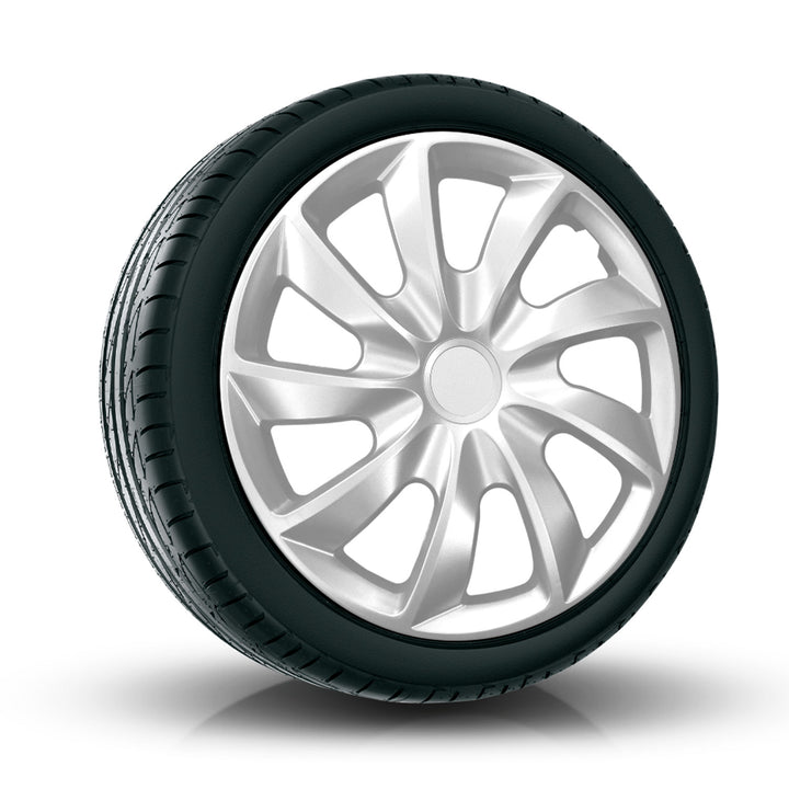 Universele wieldoppen 13'' NRM Quad zilver 4 stuks