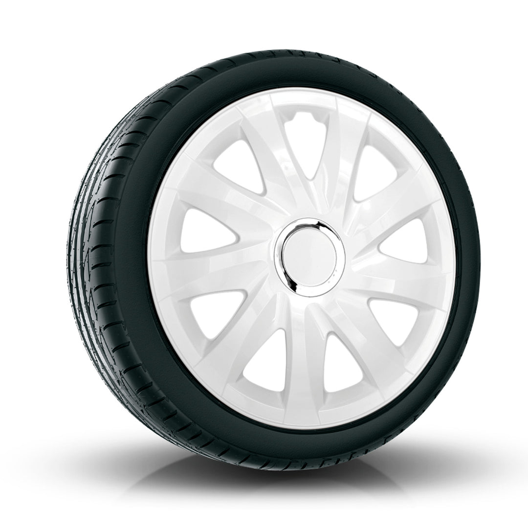 Universele wieldoppen 13'' NRM Drift wit, set van 4 stuks