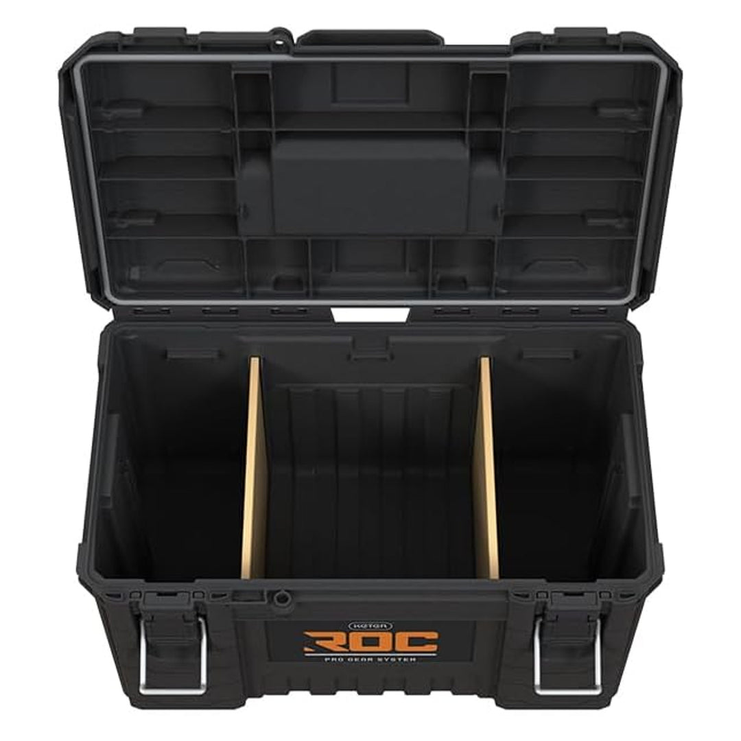 Keter ROC XL Pro Gear 2.0 gereedschapskist, draagvermogen 72 kg, Pro Mount-beugels, kan aan de muur worden opgehangen, 256980
