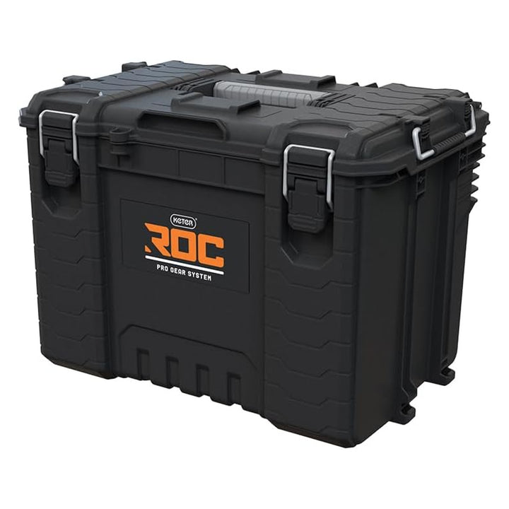 Keter ROC XL Pro Gear 2.0 gereedschapskist, draagvermogen 72 kg, Pro Mount-beugels, kan aan de muur worden opgehangen, 256980