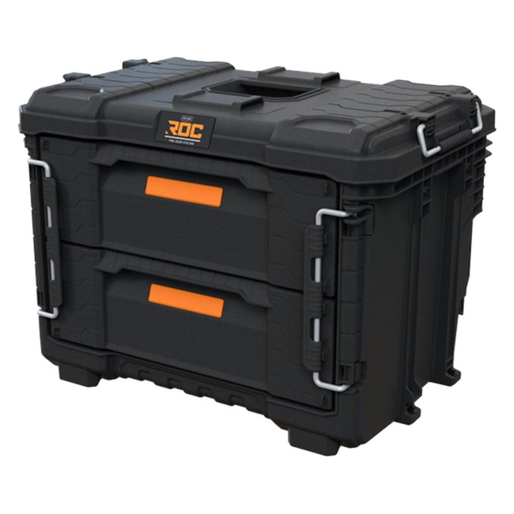 Keter ROC Pro Gear 2.0 XL gereedschapskist, met twee lades, meegeleverde vakverdelers, ruimte voor een hangslot, sluitingen aan de voorkant, 259841