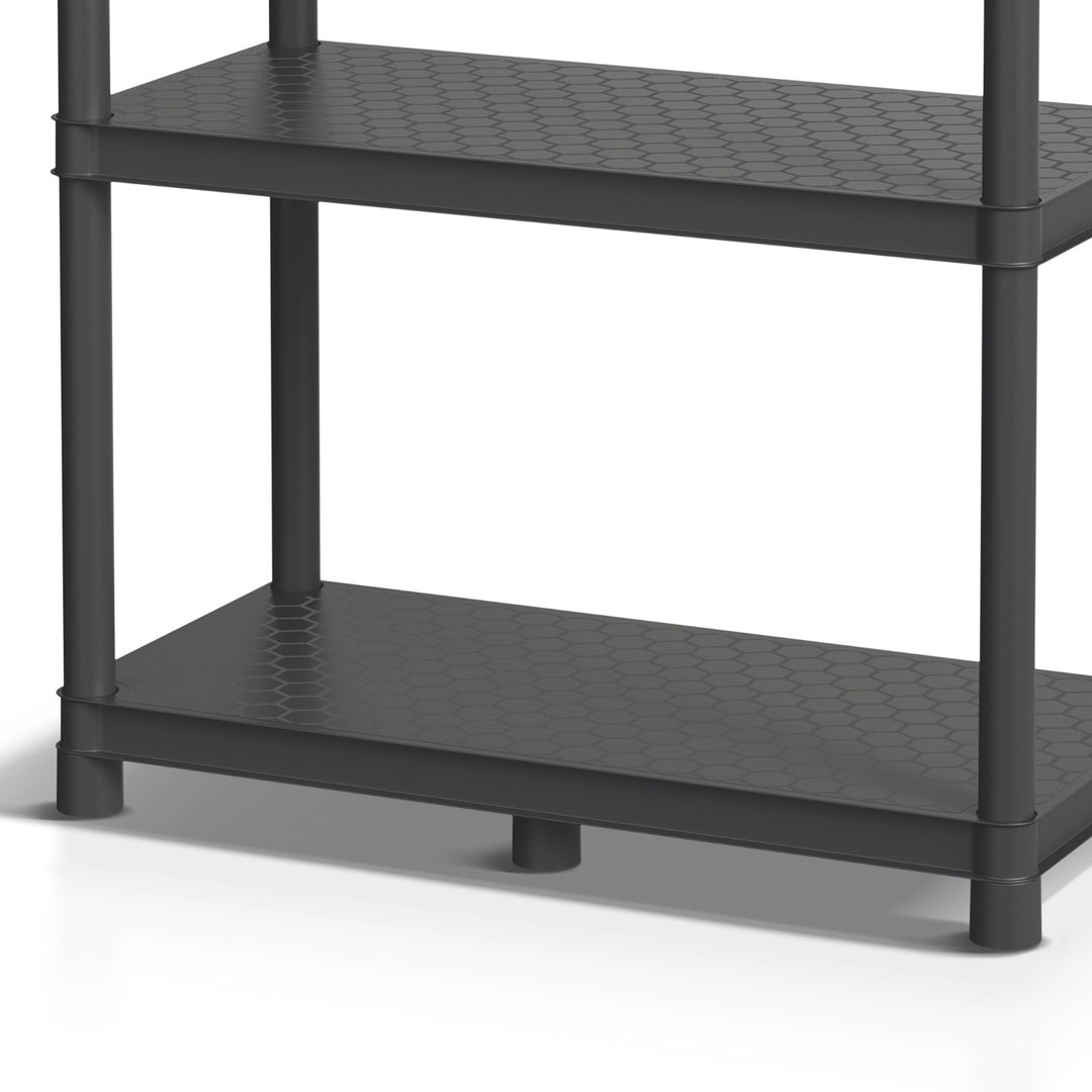 Stackaro Solid 75 Kistenberg rek, max. totaalgewicht 220 kg, 5 planken, wandmontage, KSS75L5HD-S411