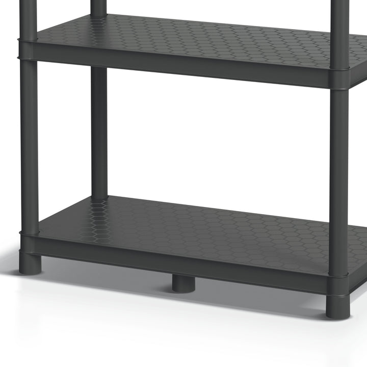 Stackaro Solid 75 Kistenberg rek, max. totaalgewicht 220 kg, 5 planken, wandmontage, KSS75L5HD-S411
