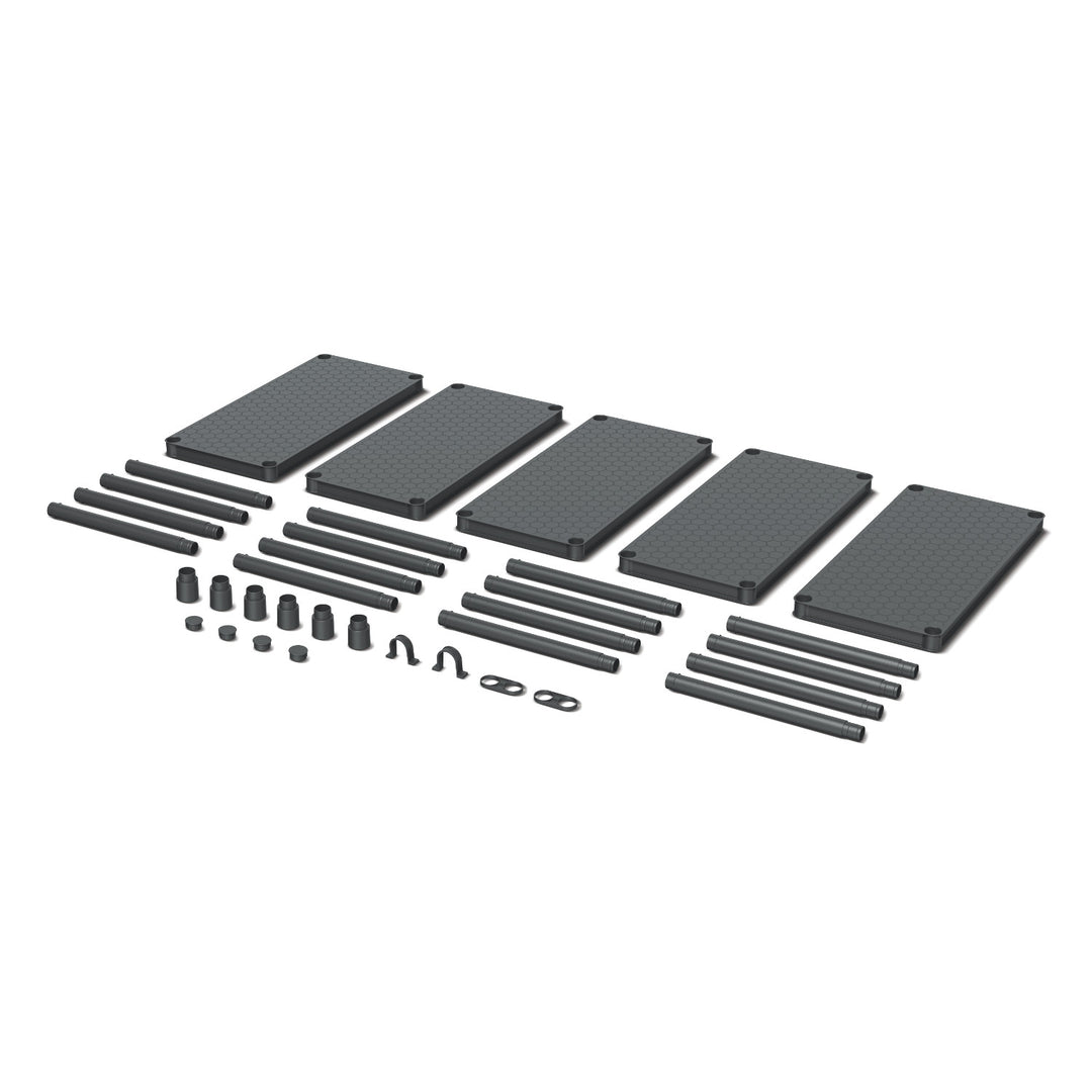 Stackaro Solid 75 Kistenberg rek, max. totaalgewicht 220 kg, 5 planken, wandmontage, KSS75L5HD-S411