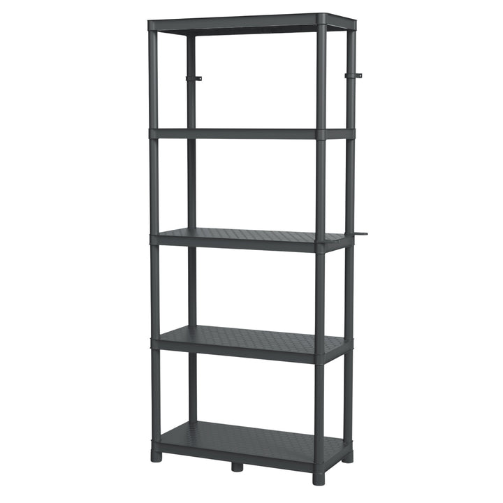 Stackaro Solid 75 Kistenberg rek, max. totaalgewicht 220 kg, 5 planken, wandmontage, KSS75L5HD-S411