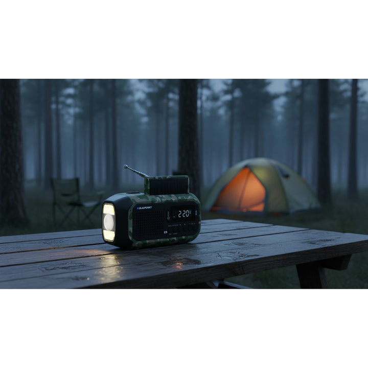 Blaupunkt FM-noodradio, LED-zaklamp, leeslampje, drievoudig oplaadsysteem, SOS-alarm, ER20GC
