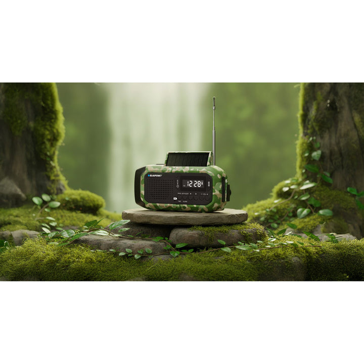 Blaupunkt FM-noodradio, LED-zaklamp, leeslampje, drievoudig oplaadsysteem, SOS-alarm, ER20GC
