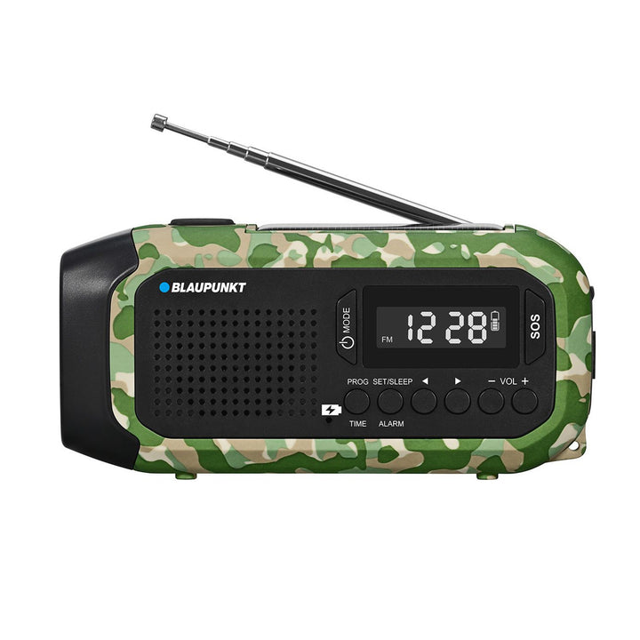 Blaupunkt FM-noodradio, LED-zaklamp, leeslampje, drievoudig oplaadsysteem, SOS-alarm, ER20GC