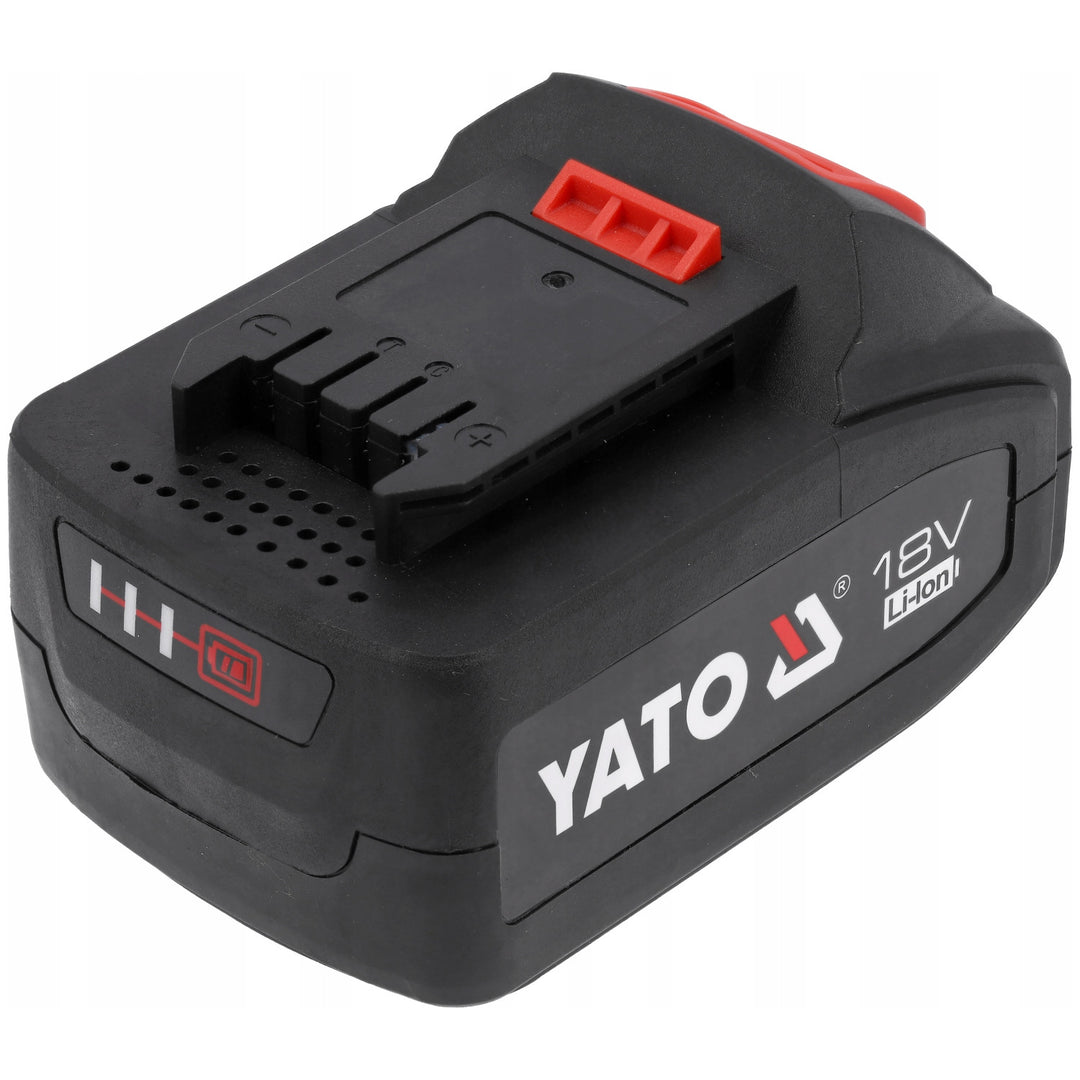 Yato accu voor elektrisch gereedschap, voor de 18V-serie, vermogen 72 Wh, max. uitgangsstroom 60 A, Li-Ion 4 Ah, YT-828463