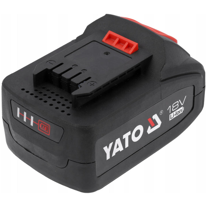 Yato accu voor elektrisch gereedschap, voor de 18V-serie, vermogen 72 Wh, max. uitgangsstroom 60 A, Li-Ion 4 Ah, YT-828463
