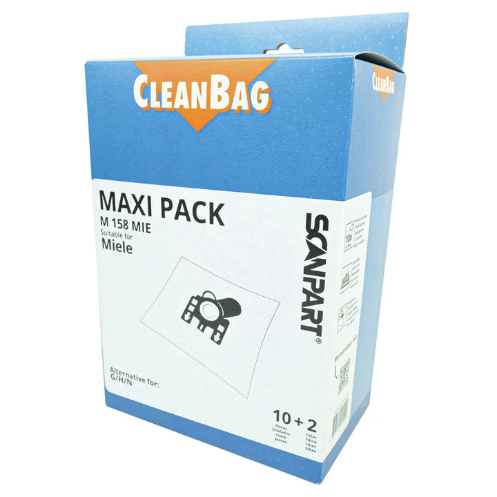 Stofzakken voor Miele-stofzuigers G/H/N Maxipack 10 stuks + 2 filters