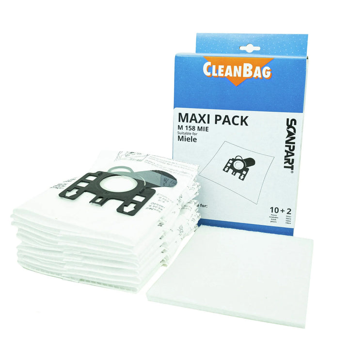 Stofzakken voor Miele-stofzuigers G/H/N Maxipack 10 stuks + 2 filters