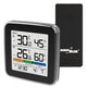 GreenBlue draadloos weerstation, temperatuur + luchtvochtigheid binnen/buiten, klok + wekker + datum, °C / °F, tot 60 m, zwart, GB169 B