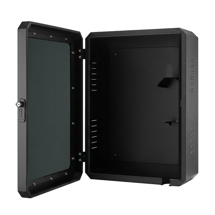 Maclean-kast voor EV-opladers, waterdicht IP65, staal + gehard glas, afmetingen 70 x 50 x 25 cm, MC-900