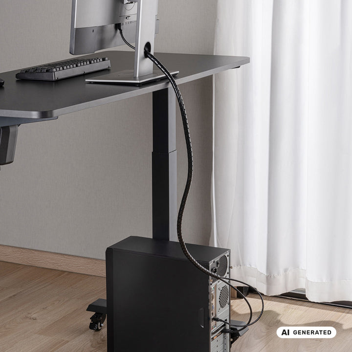 Maclean-kabelorganizer/kabelafdekking, 15 mm x 1000 mm, zwart, MCTV-898 B