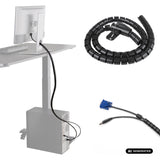 Maclean-kabelorganizer/kabelafdekking, 15 mm x 1000 mm, zwart, MCTV-898 B