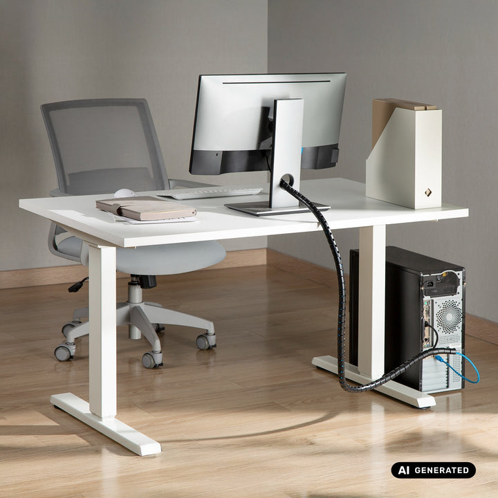 Maclean-kabelgeleider/kabelafdekking, 20 mm x 1000 mm, zwart, MCTV-899 B