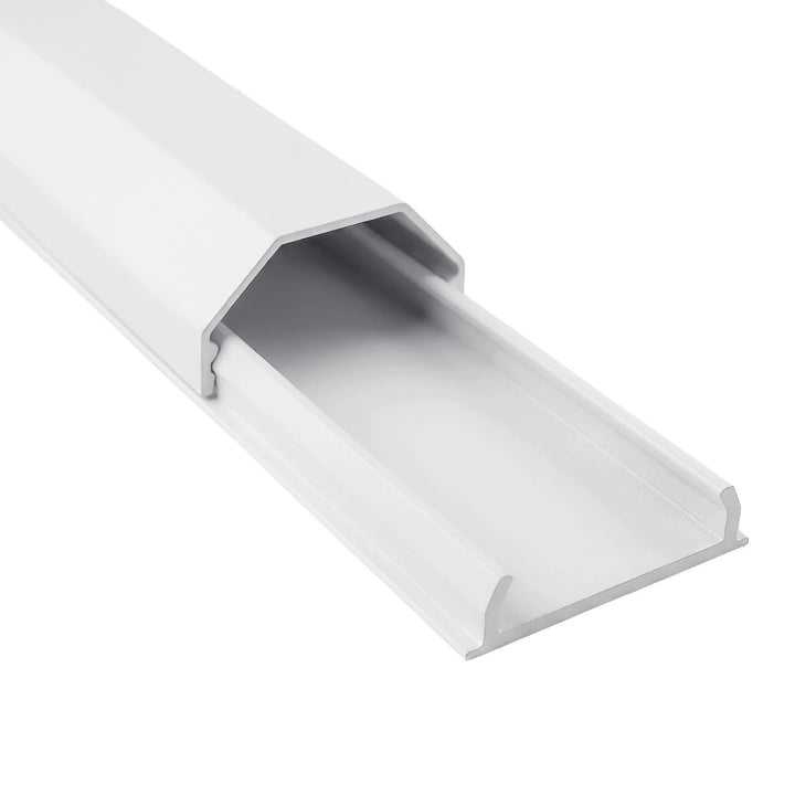 Maclean aluminium afdekstrip voor kabels, 33 x 18 x 750 mm, wit, MCTV-897 W
