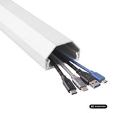 Maclean aluminium afdekstrip voor kabels, 33 x 18 x 750 mm, wit, MCTV-897 W