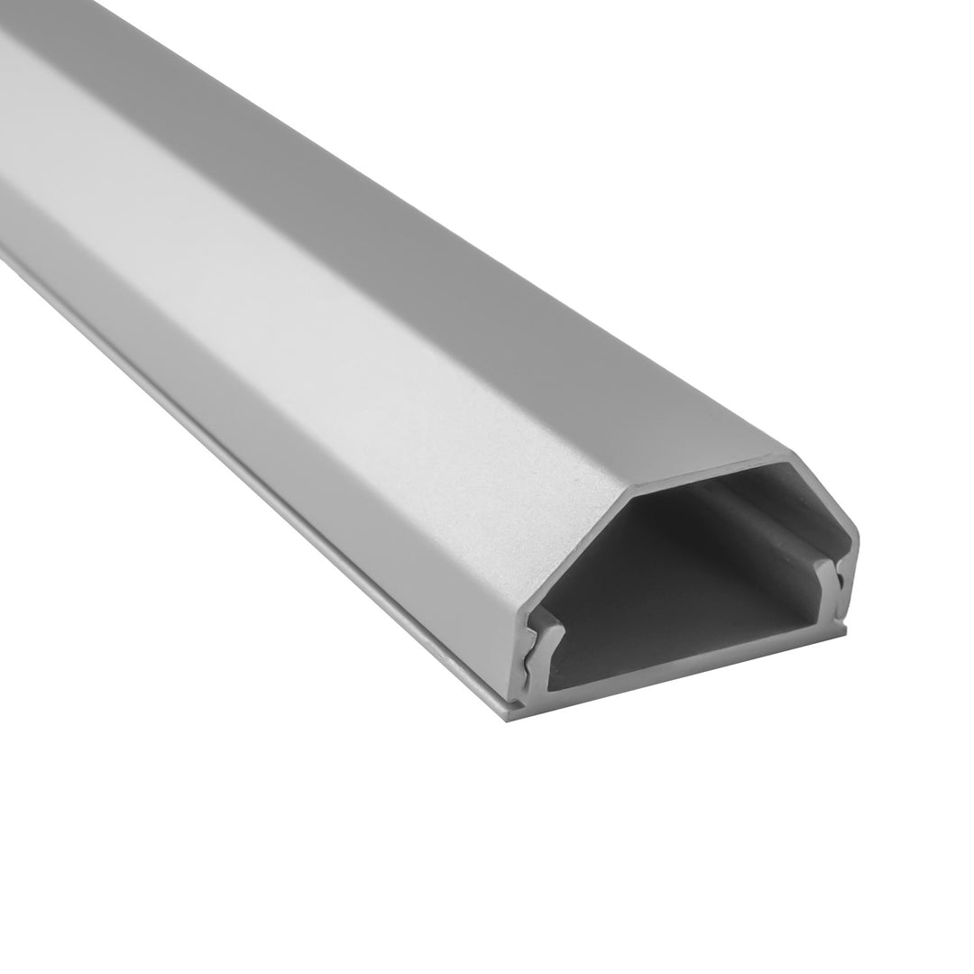 Maclean aluminium afdekstrip voor kabels, 33 x 18 x 750 mm, zilverkleurig, MCTV-897 S
