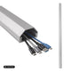 Maclean aluminium afdekstrip voor kabels, 33 x 18 x 750 mm, zilverkleurig, MCTV-897 S