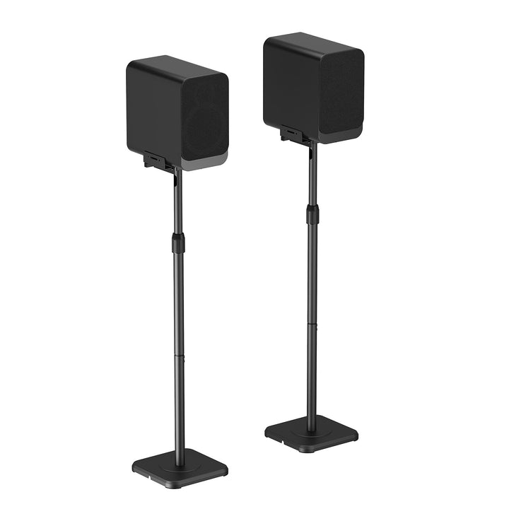 Set vloerstandaards voor Maclean-luidsprekers, universeel, verticaal en horizontaal verstelbaar +10°~-10°, max. 5 kg, MC-916