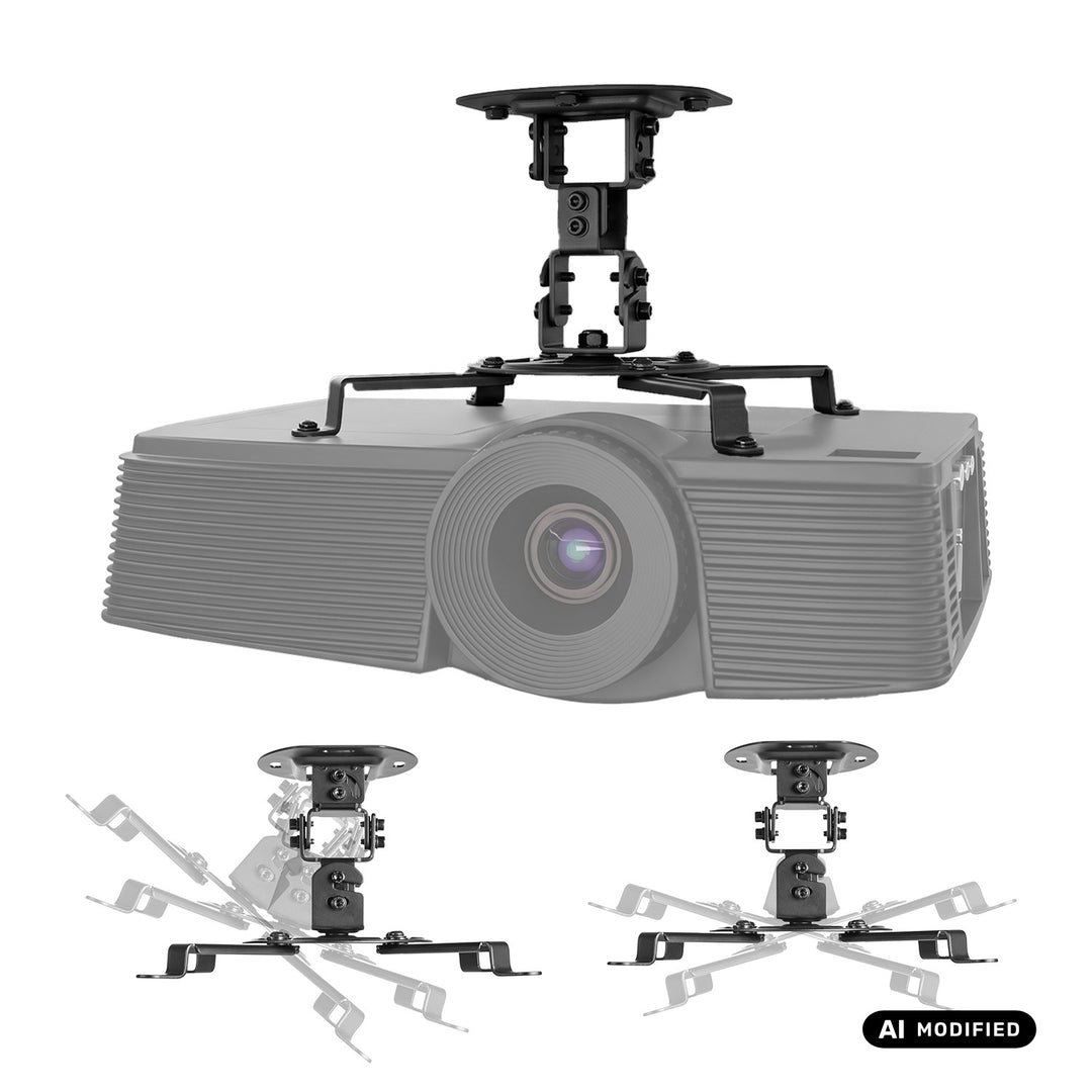Plafondbevestiging / -hanger voor Maclean-projector, 54~320 mm, tot 13,5 kg, 360 graden draaibaar MC-200 B