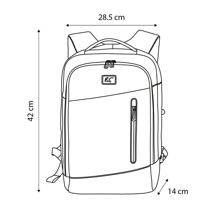 NanoRS-laptoprugzak, 15,6", zwart, 42x28,5x14, waterafstotend RS204 B