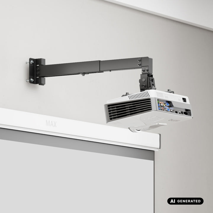 Wandbeugel/wandhouder voor Maclean-projector, zwart, tot 20 kg, MC-205 B