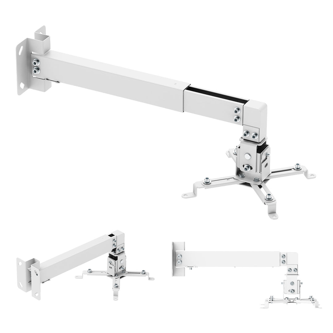 Wandbeugel/wandhouder voor Maclean-projector, wit, tot 20 kg, MC-205 W