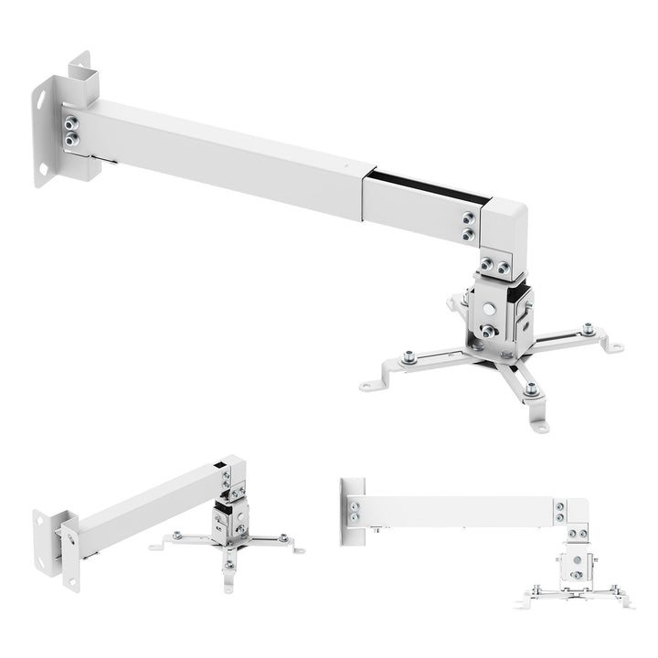 Wandbeugel/wandhouder voor Maclean-projector, wit, tot 20 kg, MC-205 W