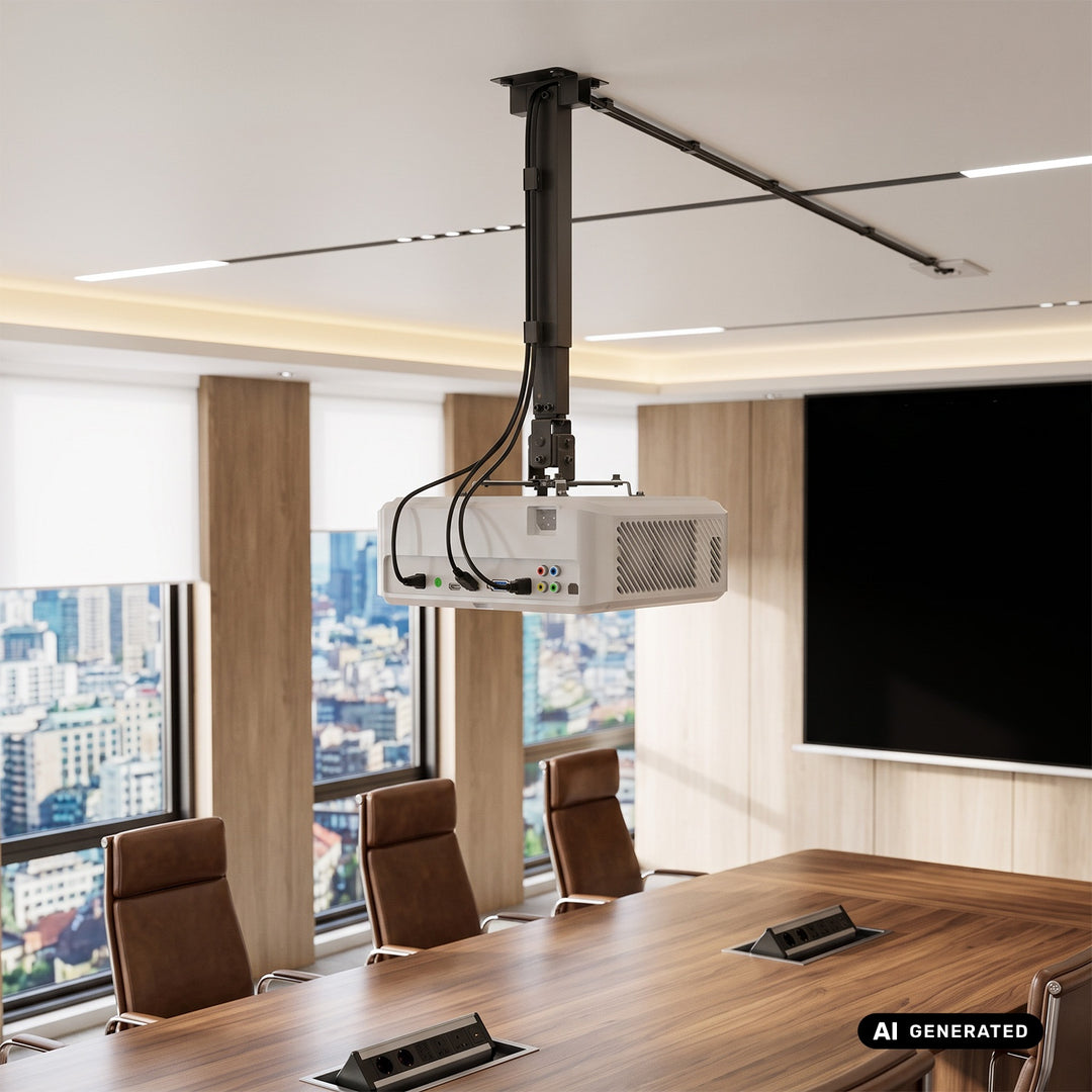 Universele projectorhouder / -hanger van Maclean, zwart, tot 20 kg, MC-206 B