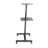 Maclean verstelbare, stalen verrijdbare tafel voor projector/laptop, max. 10 kg, MC-207