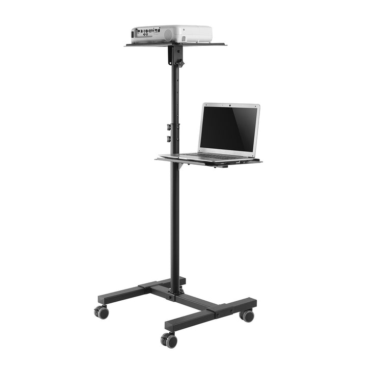 Maclean verstelbare, stalen verrijdbare tafel voor projector/laptop, max. 10 kg, MC-207